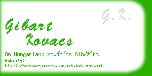 gibart kovacs business card
